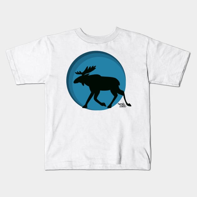 Moose in Finland - moose hunting Kids T-Shirt by Aurealis